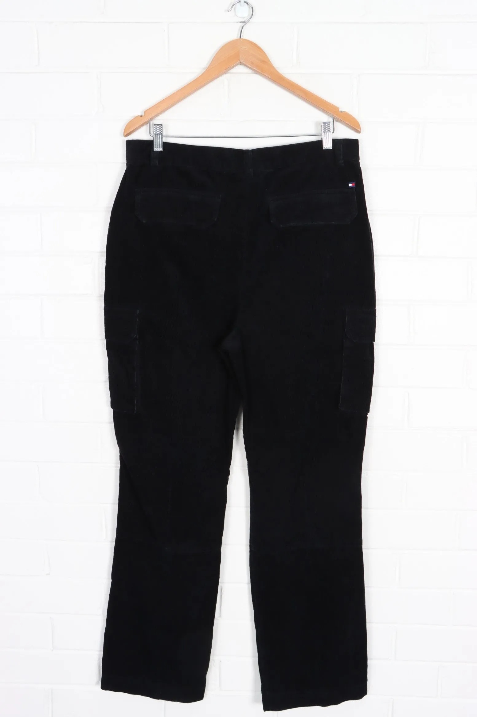 TOMMY HILFIGER Black Cord Cargo Pants (34)