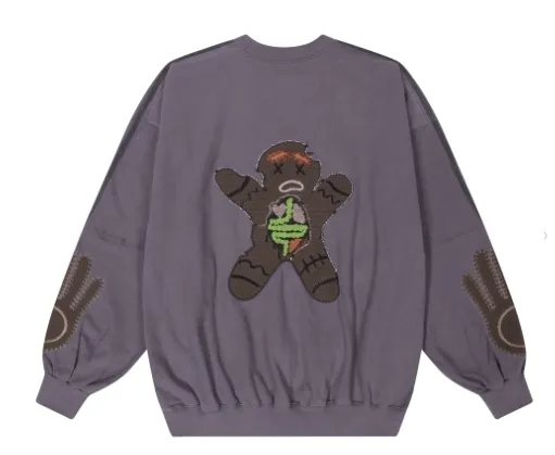 Tuewid  |Tuewid Gingerbread man sweatshirts in purple