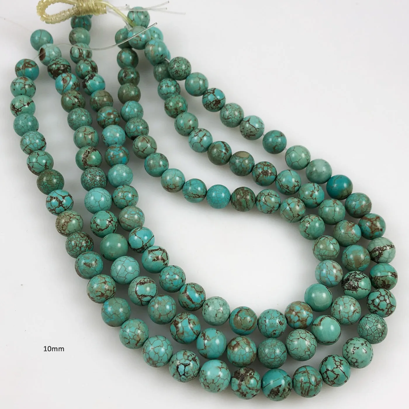 Turquoise 10mm Round Beads Vintage