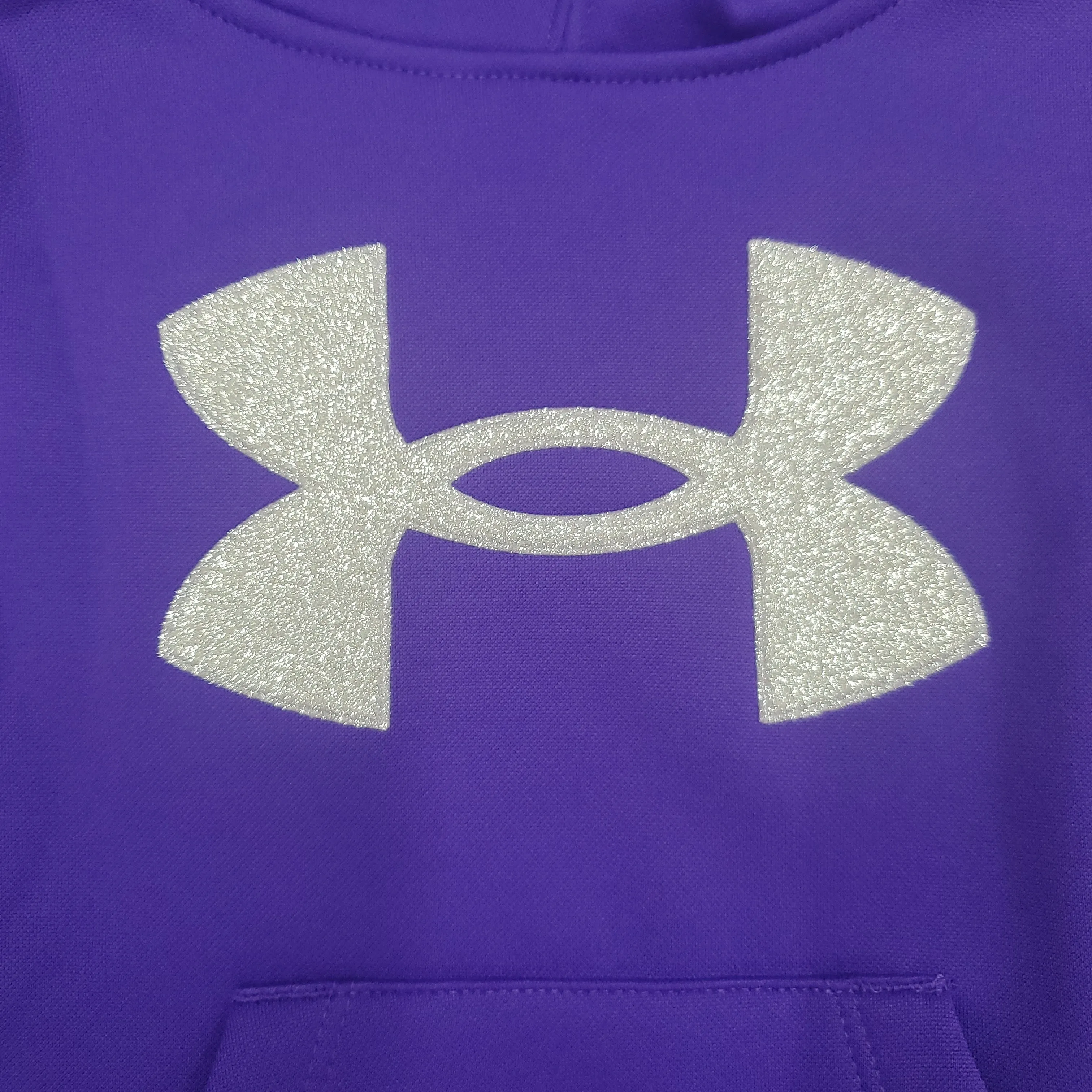 UNDER ARMOUR SYMBOLIC HOODIE PURPLE GLITTER