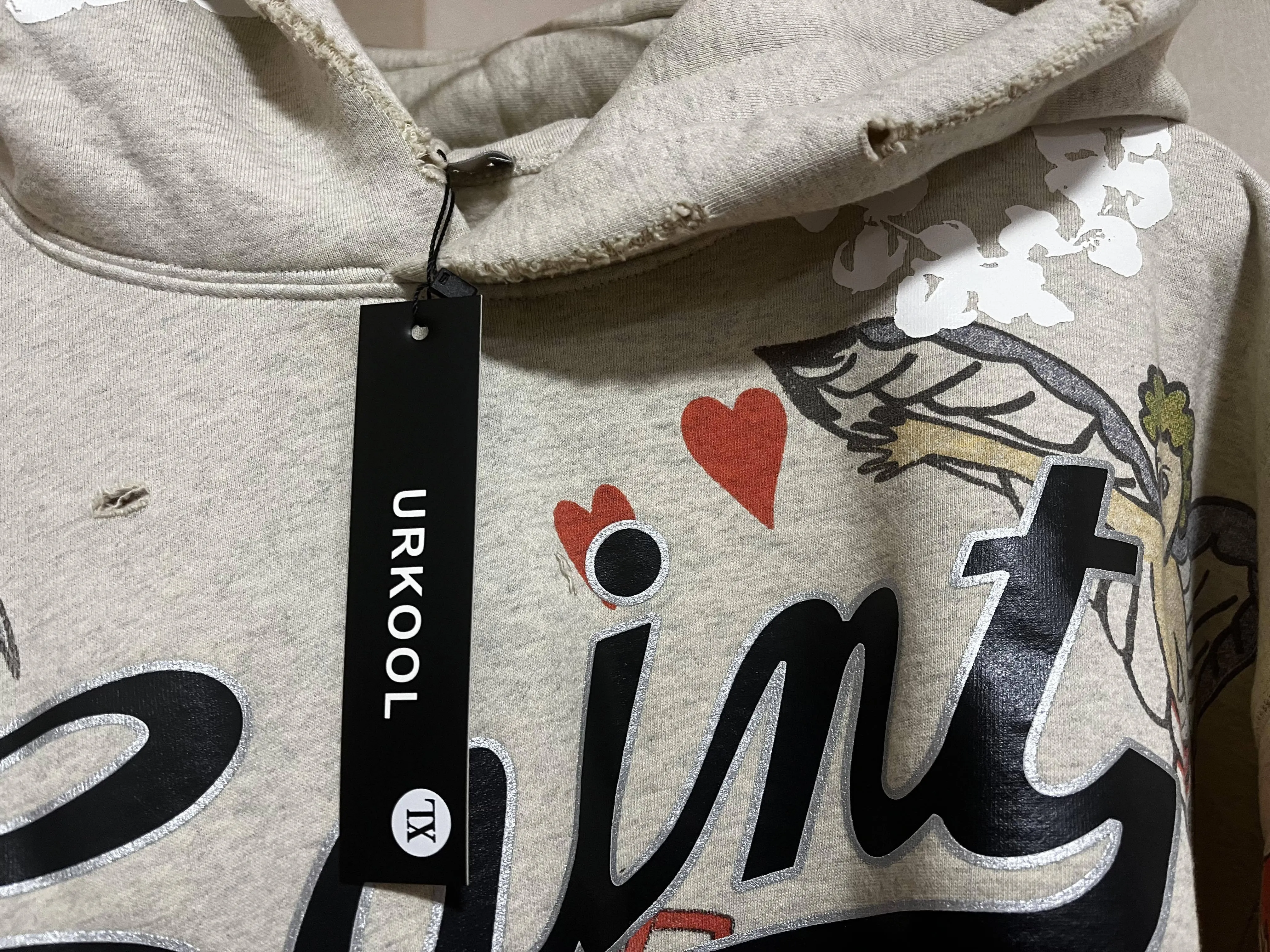 URKOOL  |Unisex Street Style Long Sleeves Plain Cotton Logo Hoodies