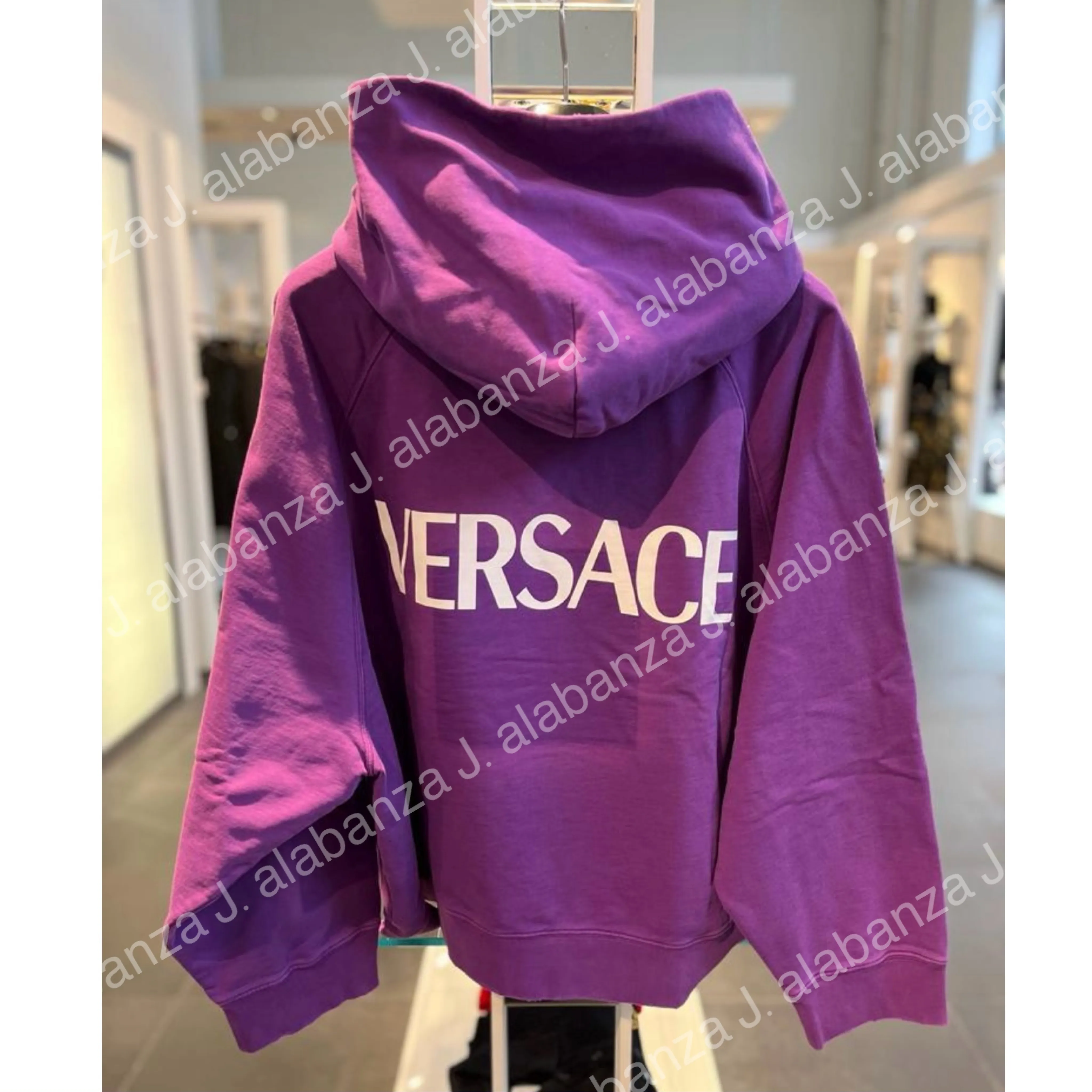 VERSACE  |Street Style Long Sleeves Logo Outlet Hoodies & Sweatshirts