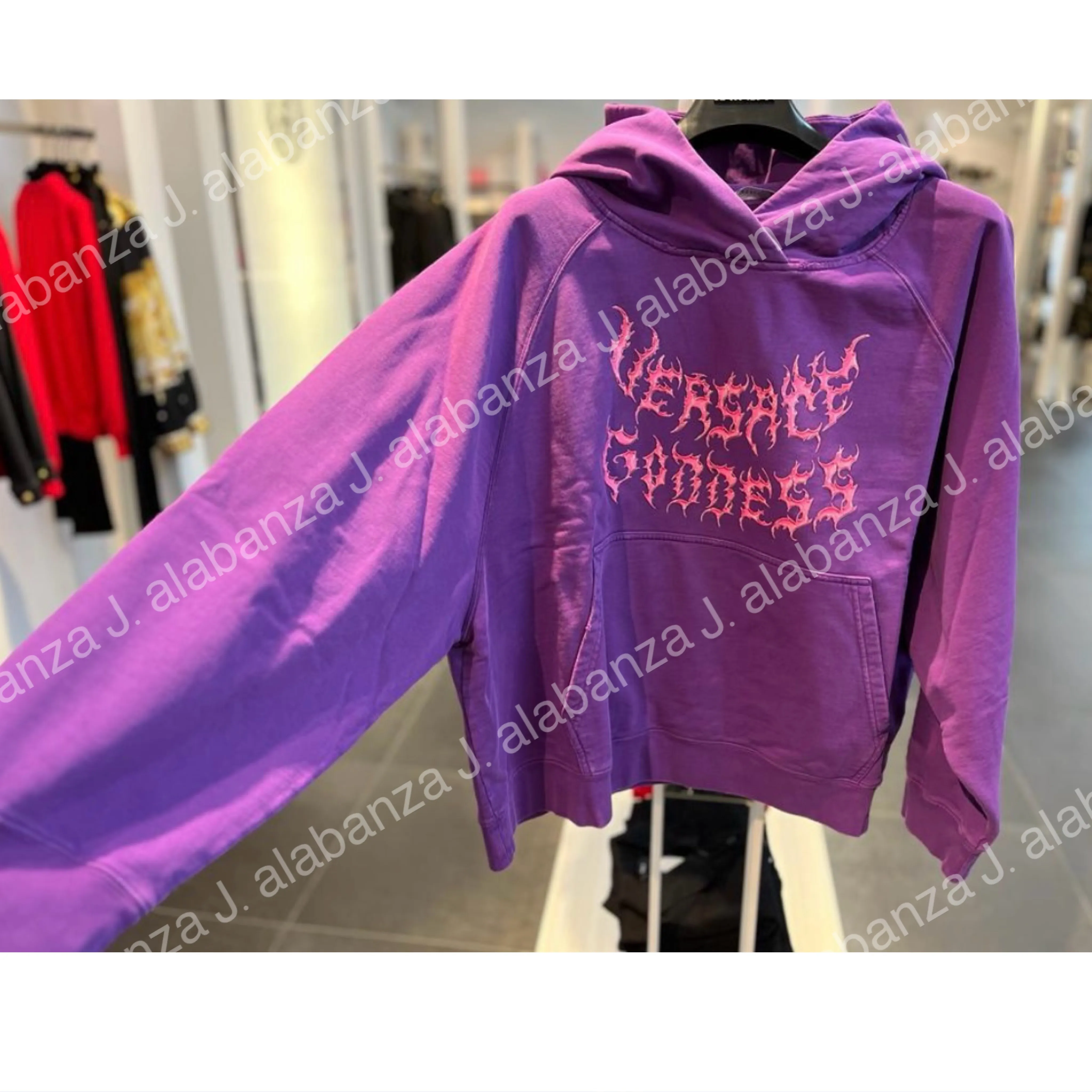 VERSACE  |Street Style Long Sleeves Logo Outlet Hoodies & Sweatshirts