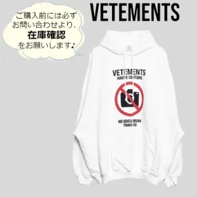 VETEMENTS  |Unisex Street Style Long Sleeves Plain Logo Hoodies