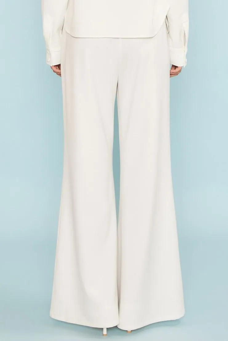 White Wide Leg Trousers