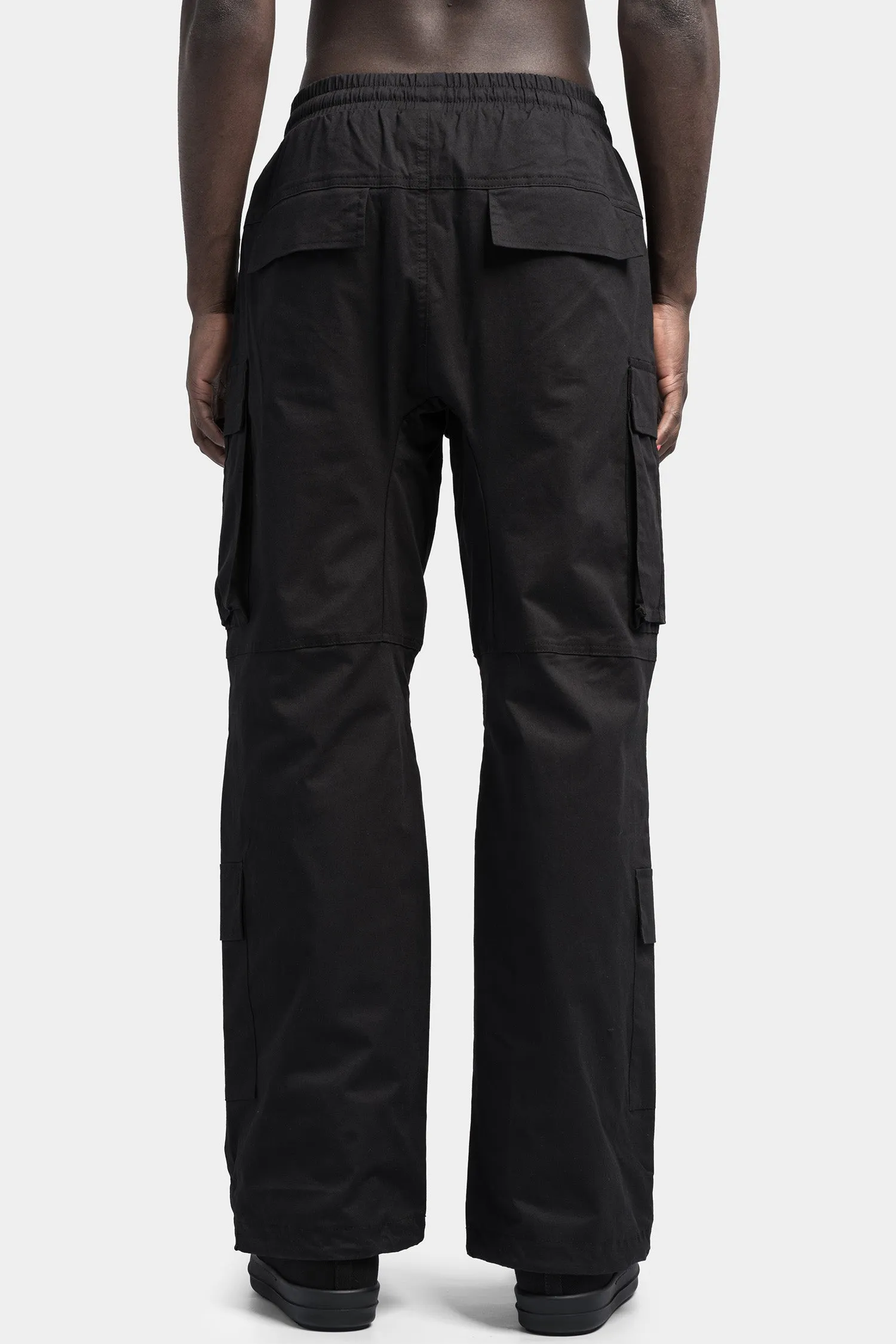 Wide cargo pants, Black