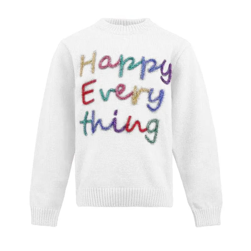 Women's Happy Everything Tinsel Sweater