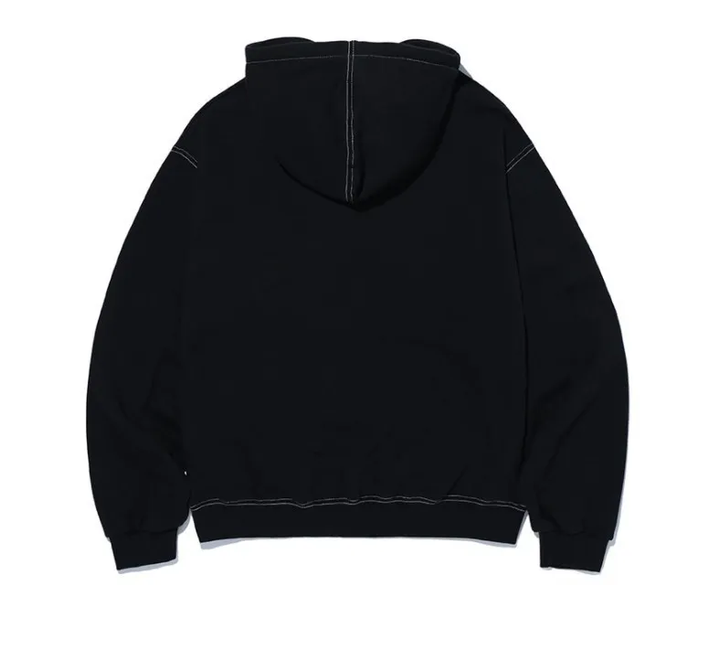 WOOALONG  |Unisex Street Style Long Sleeves Plain Cotton Logo Hoodies