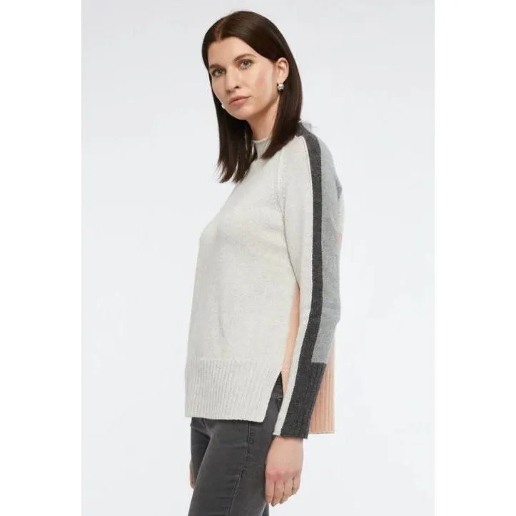 Z & P INTARSIA FUNNEL NECK