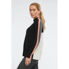 Z & P INTARSIA FUNNEL NECK