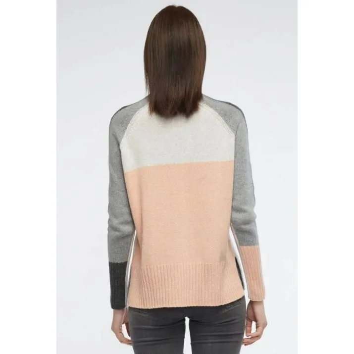 Z & P INTARSIA FUNNEL NECK