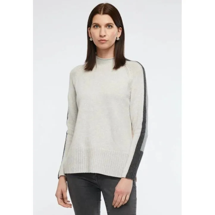 Z & P INTARSIA FUNNEL NECK