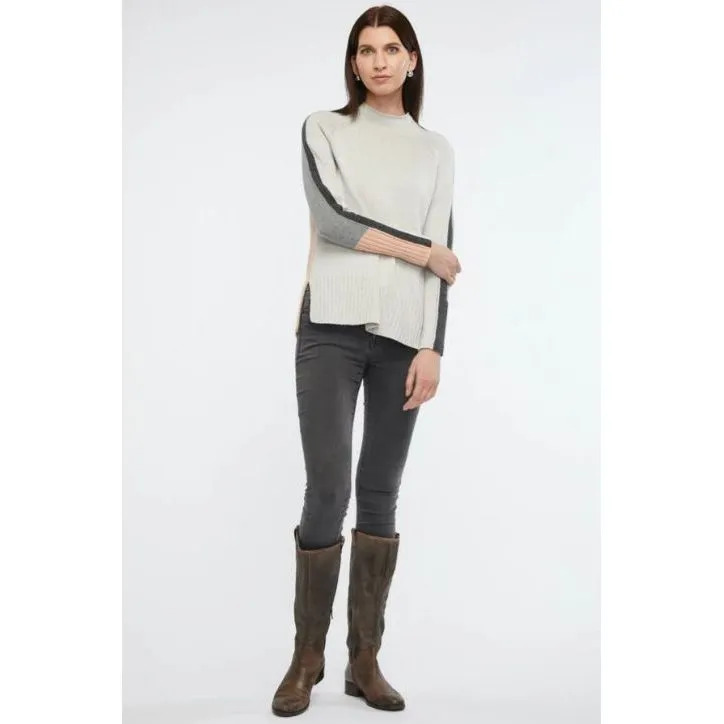 Z & P INTARSIA FUNNEL NECK