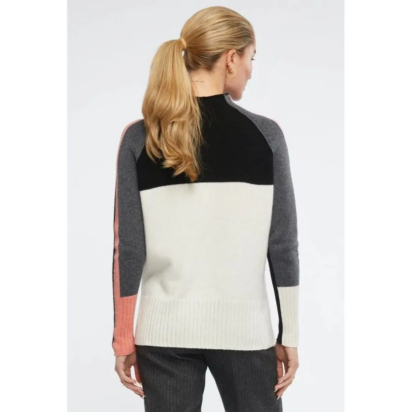 Z & P INTARSIA FUNNEL NECK