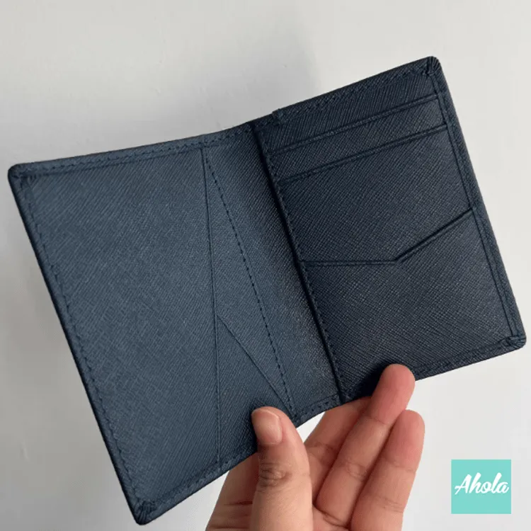 【Zenga】Genuine Leather Fold Card Wallet 牛皮燙金壓字卡包