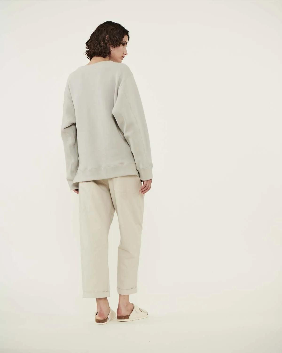 ZHI Oversized Cotton Sweater - Grey