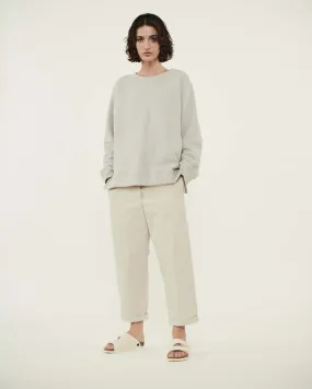 ZHI Oversized Cotton Sweater - Grey